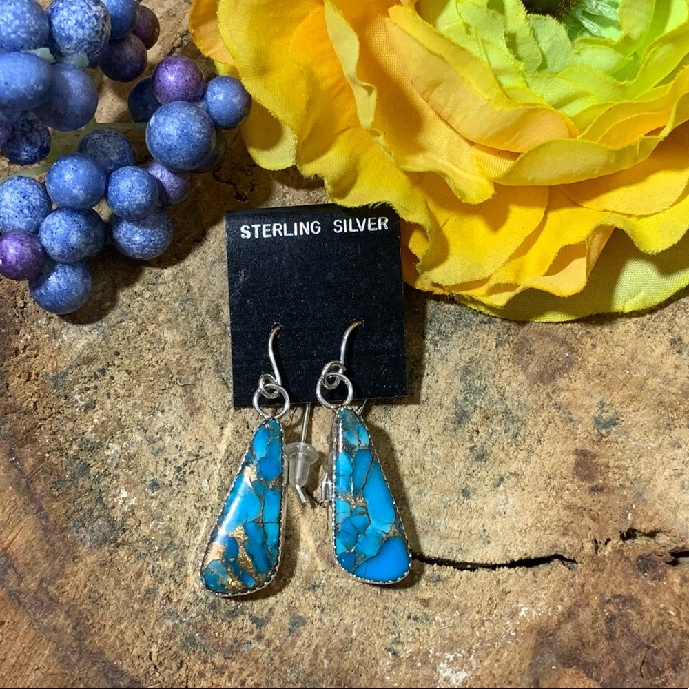Navajo handmade turquoise earrings